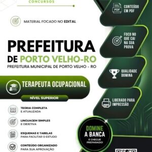 Apostila atualizada para Terapeuta Ocupacional no concurso Prefeitura de Porto Velho RO